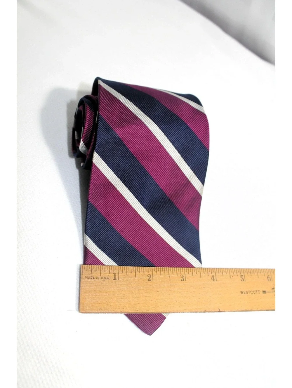 Vintage BROOKS BROTHERS Purple & Blue Silk Necktie, 3.75 X 58 Inches